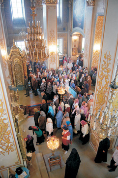 Соборное богослужение в Раифской обители. Фото Дмитрия Катаргина