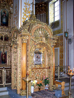 Сень над иконой Грузинской Божией Матери в Раифском Богородицком мужском монастыре Казанской епархии