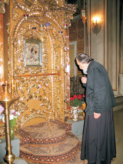 У чудотворного образа. Раифский монастырь Казанской епархии Московского патриархата.