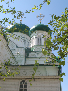 Купола Троицкого собора Раифского монастыря